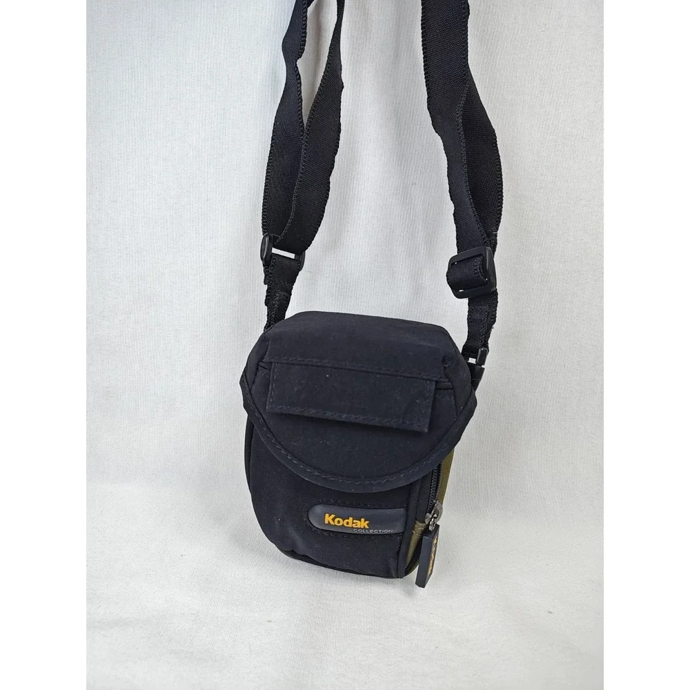 Kodak Dual‎ Compartment Digital Camera Bag Black Green With Adjustable Strap